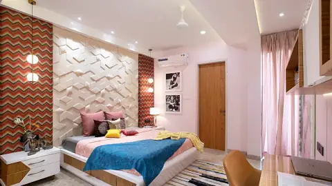Dormitorio con iluminación LED inteligente