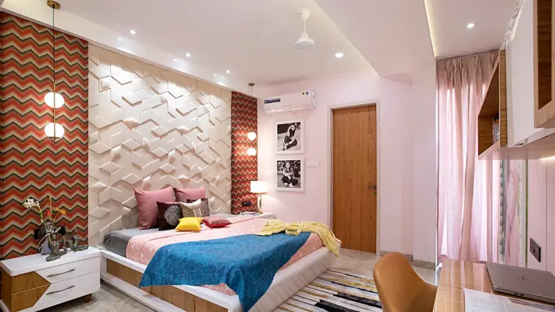 Dormitorio con iluminación LED inteligente