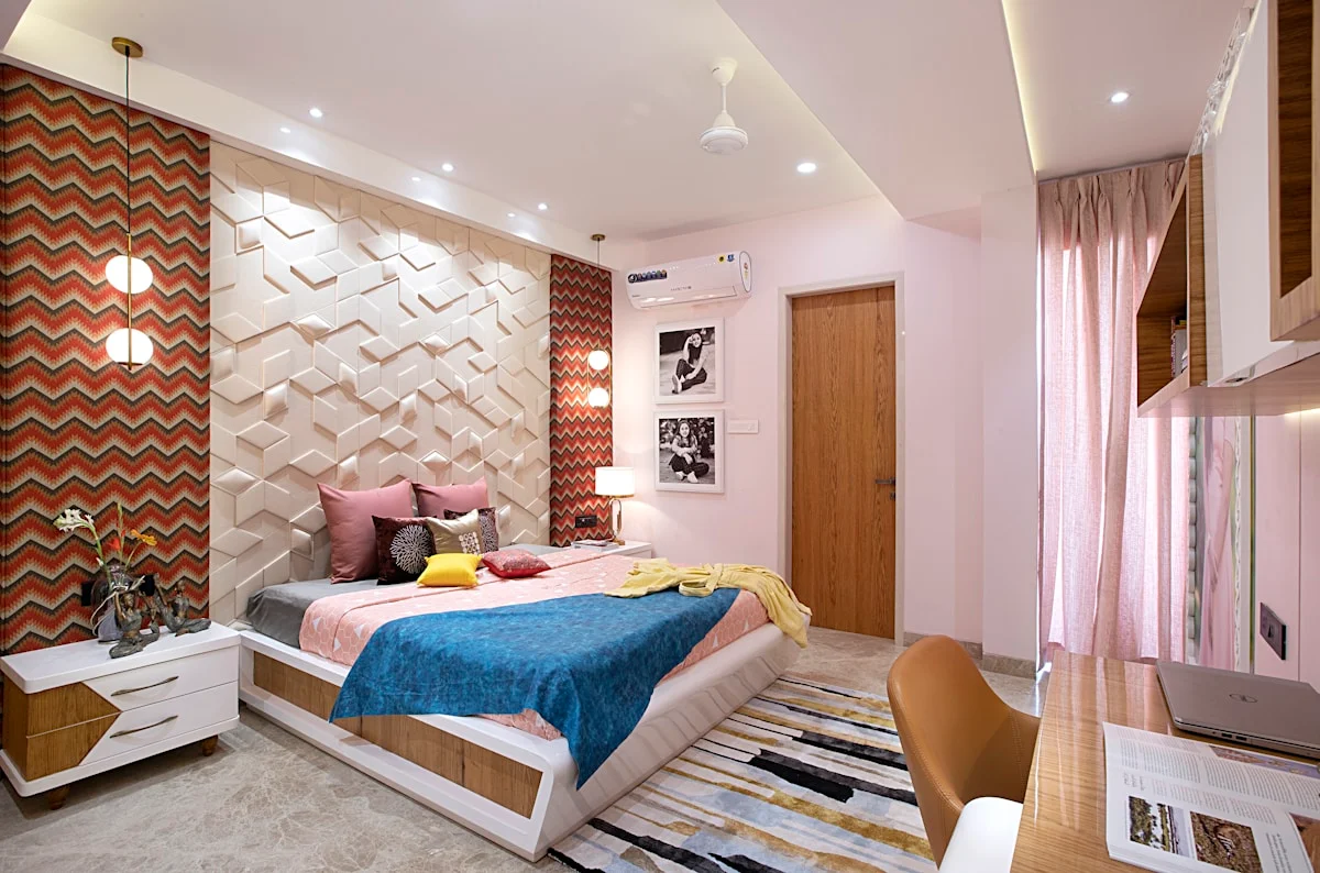 Dormitorio con iluminación LED inteligente